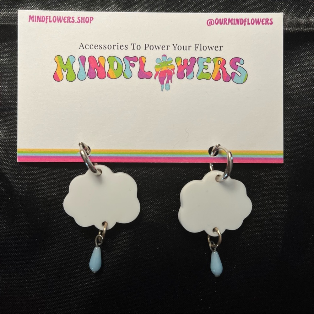 Little rain cloud earrings